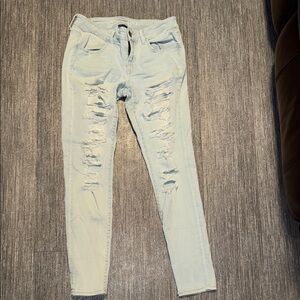 Light Blue Distressed Jeans